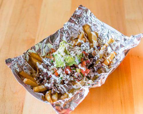 Order Carne Asada Fries food online from Sabor Latin Street Grill store, Indian Trail on bringmethat.com