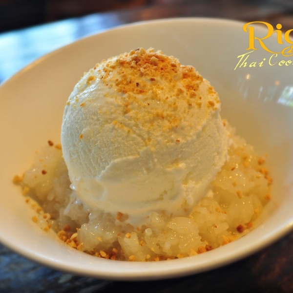 Order Coconut Ice Cream with Sweet Sticky Rice food online from Rice Thai Cookery store, Portland on bringmethat.com