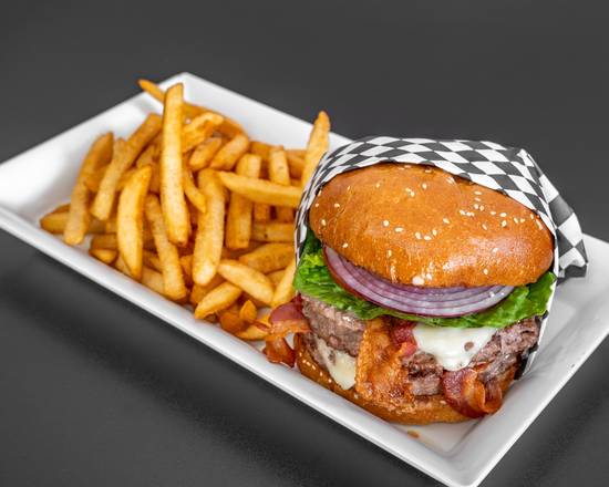 Order Original Heart Attack Burger food online from Wings Empire store, El Cajon on bringmethat.com