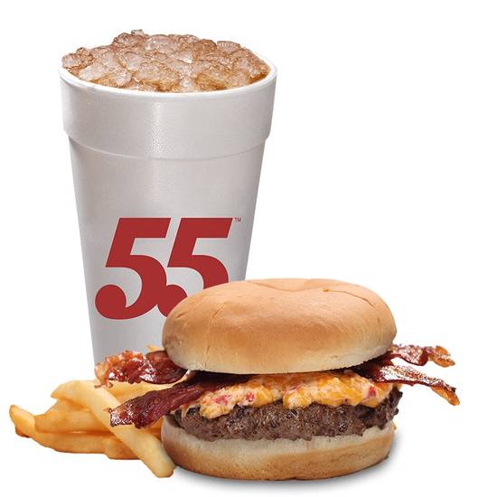 Order Lil' Pimento Burger Meal food online from Hwy 55 Burgers, Shakes & Fries store, Kenly on bringmethat.com
