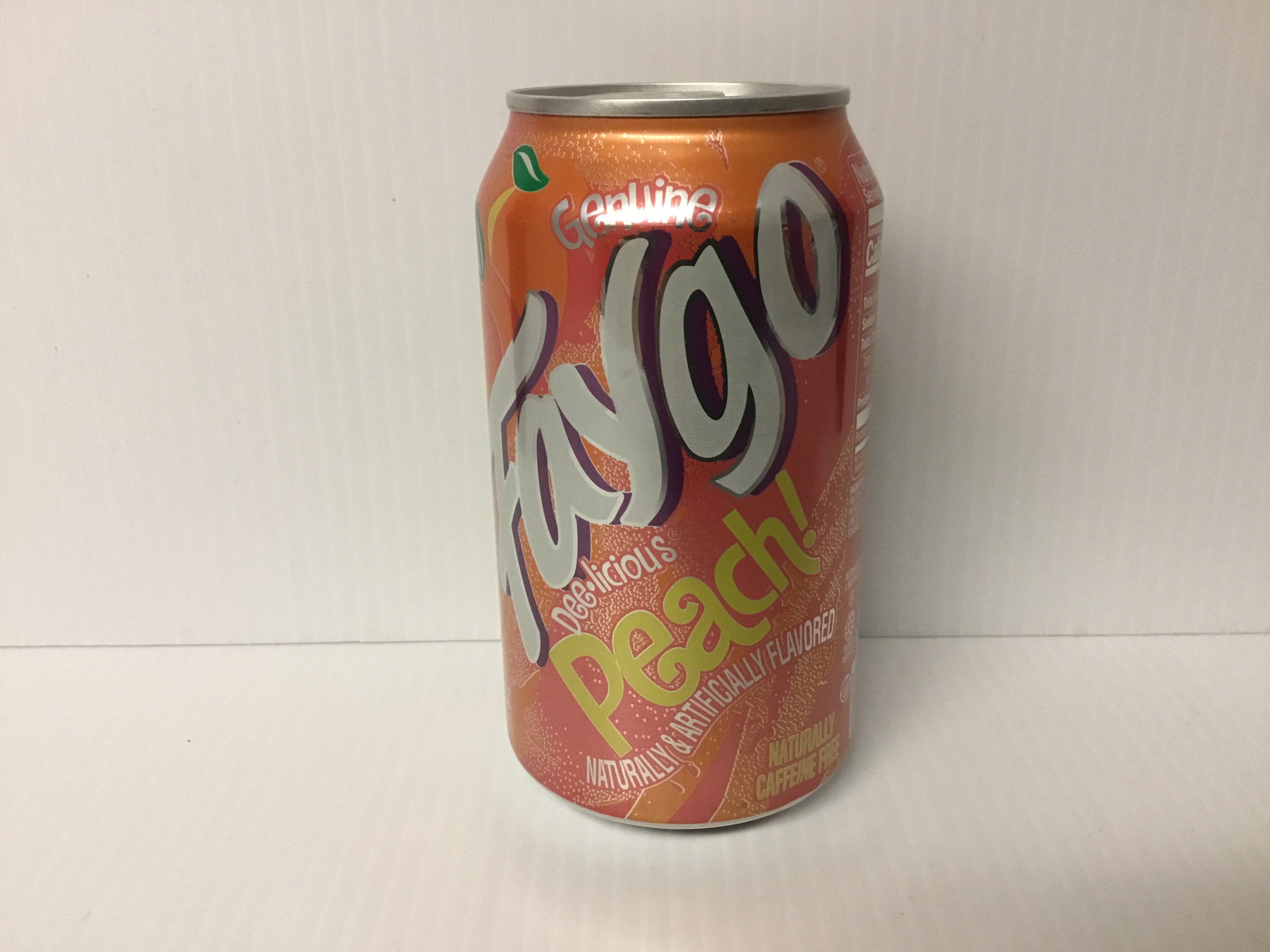 Order Faygo (Peach) 12oz CAN food online from Just Dash It store, Englewood on bringmethat.com