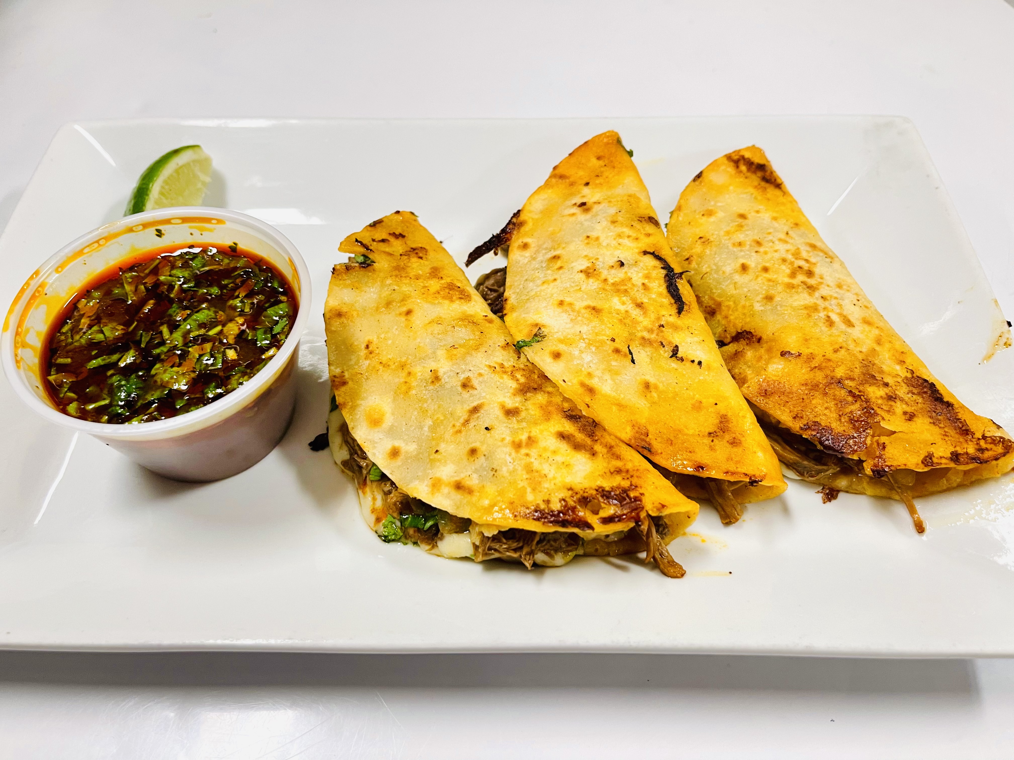 Order Birria Tacos food online from Don pancho villa restaurant store, Brooklyn on bringmethat.com