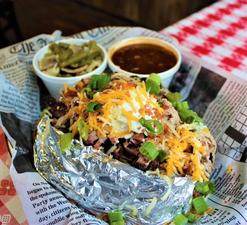 Order Black Diamond and Baked Potato Combo Special (Wednesday Only)  food online from Black Diamond Bbq store, Hidalgo on bringmethat.com