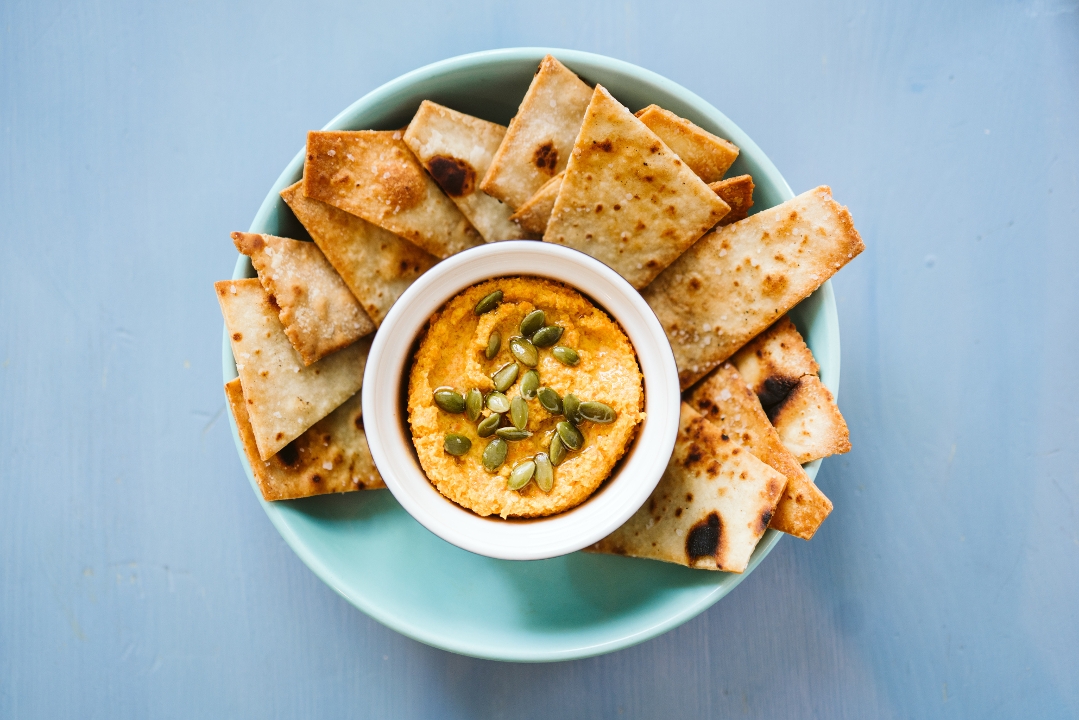 Order Bright- Moroccan Roasted Carrot Dip food online from Just Be Kitchen store, Denver on bringmethat.com