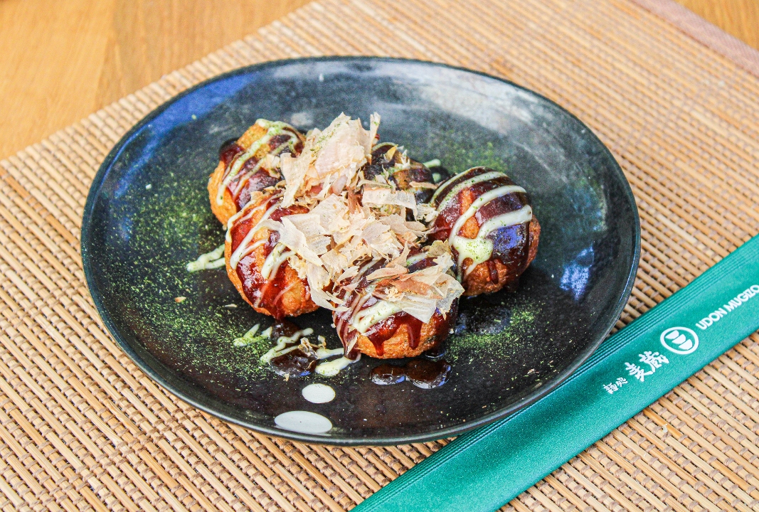 Order TAKOYAKI (5pc)* food online from Udon Mugizo San Jose store, San Jose on bringmethat.com