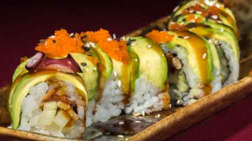 Order R22. Caterpillar Roll food online from Koyoma Sushi store, Albuquerque on bringmethat.com