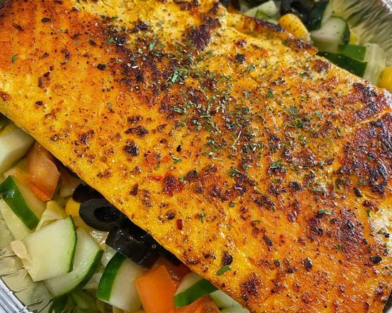 Order Grilled Salmon Salad food online from Riffys Kitchen store, Sayreville on bringmethat.com