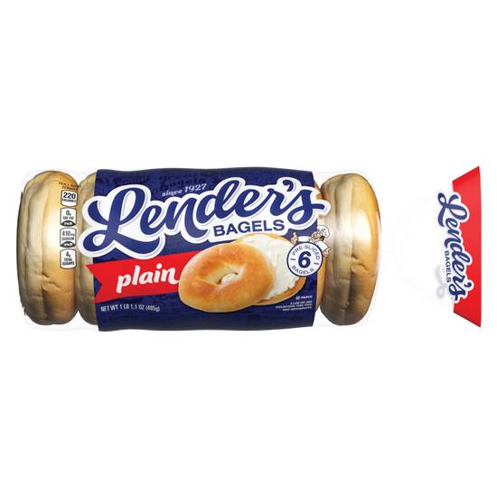 Order Lender's Original Pre-sliced Plain Bagels 6ct 12oz, Frozen food online from Everyday Needs by Gopuff store, Pittsburgh on bringmethat.com