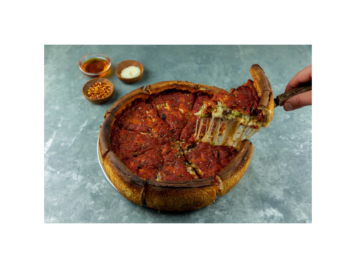 Order SPECIAL DEEP 10" food online from Patxi's Chicago Pizza store, San Francisco on bringmethat.com