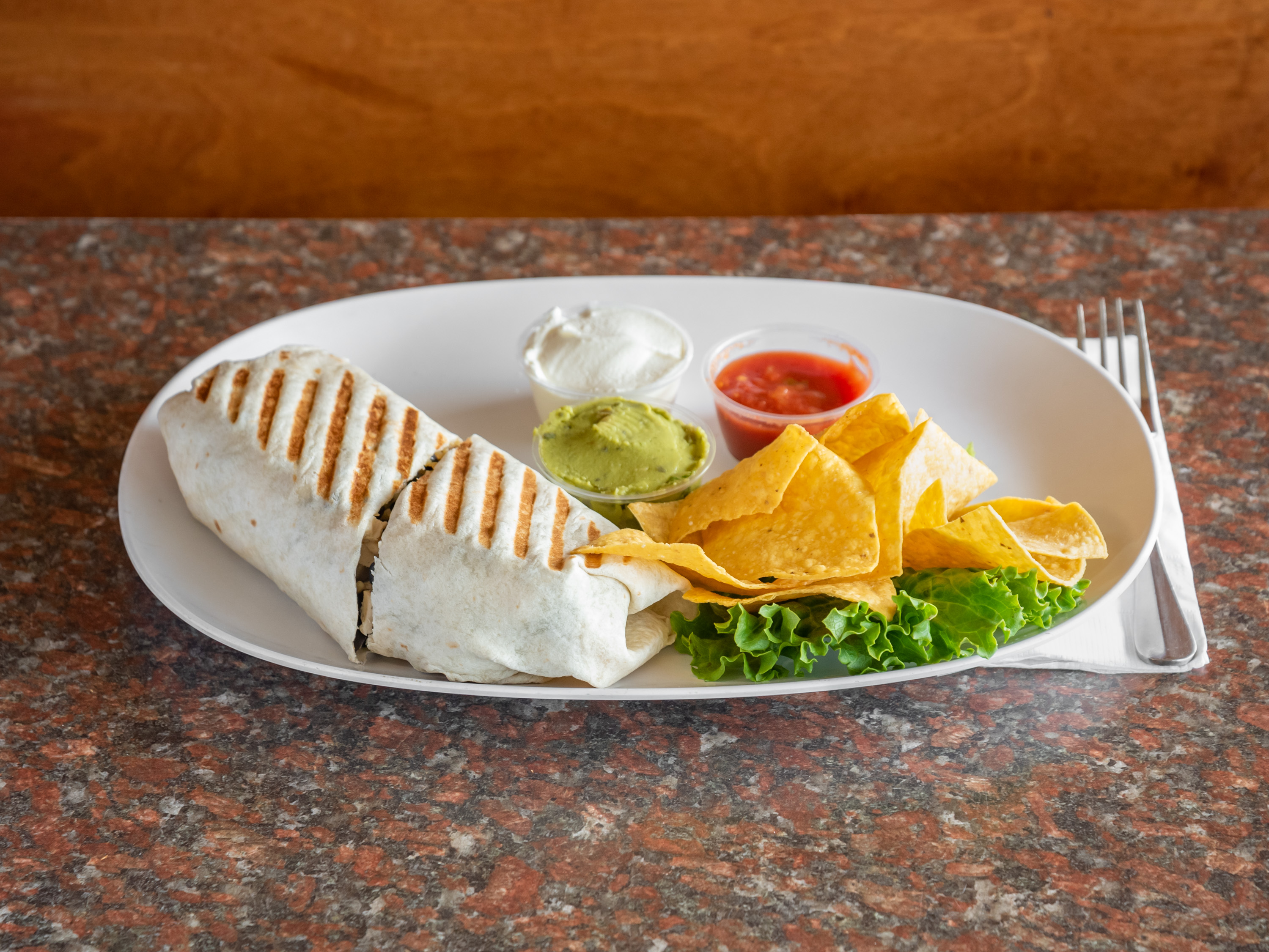 Order Grilled Chicken  Burrito food online from Biksbees store, Bethel on bringmethat.com