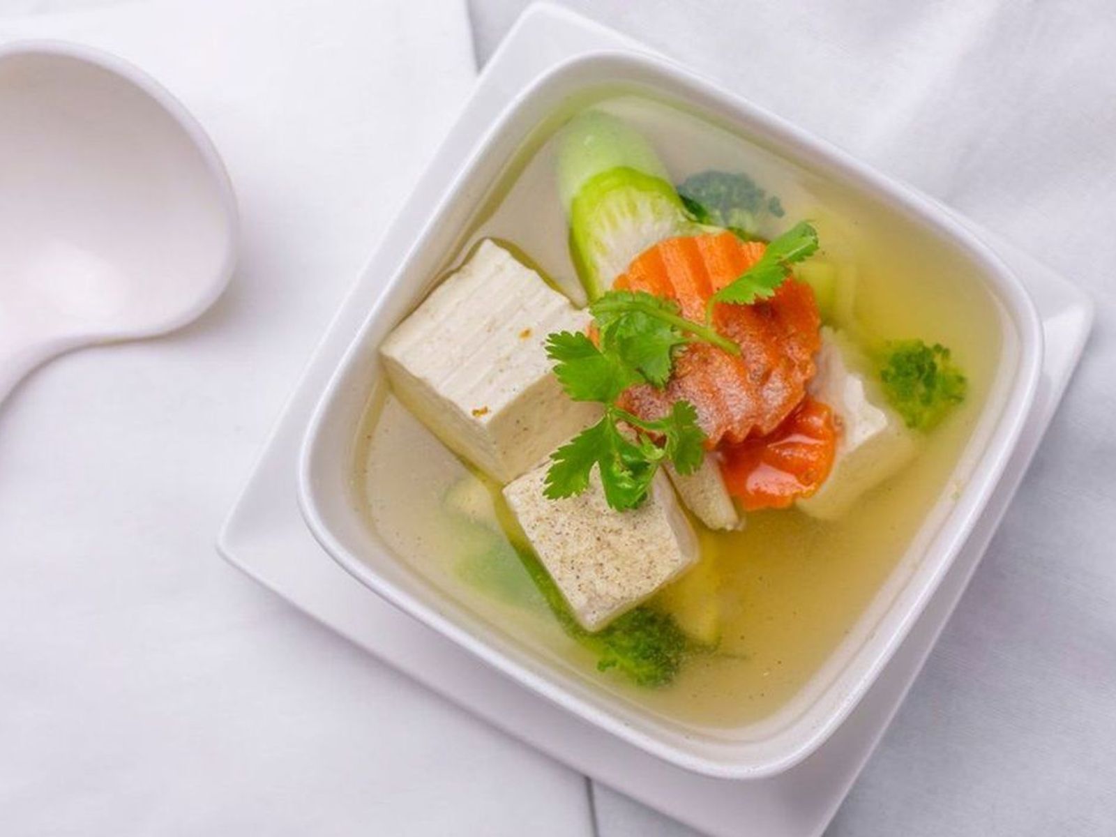 Order S2 Vegetable Tofu Soup food online from California Chopsticks store, Chino on bringmethat.com