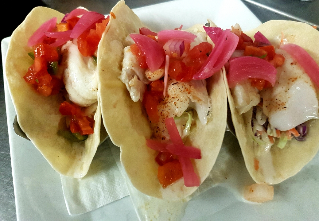 Order Fish Tacos food online from The Farm Bar & Grille store, Manchester on bringmethat.com