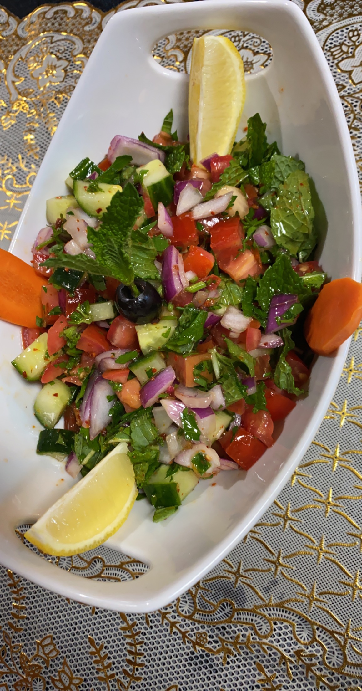 Order Shephered Salad food online from Rumi Mediterranean Grill House store, Pittsburgh on bringmethat.com