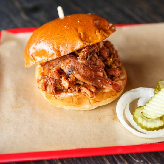 Order Pulled Pork Sandwich food online from Spring Street Smokehouse store, Los Angeles on bringmethat.com