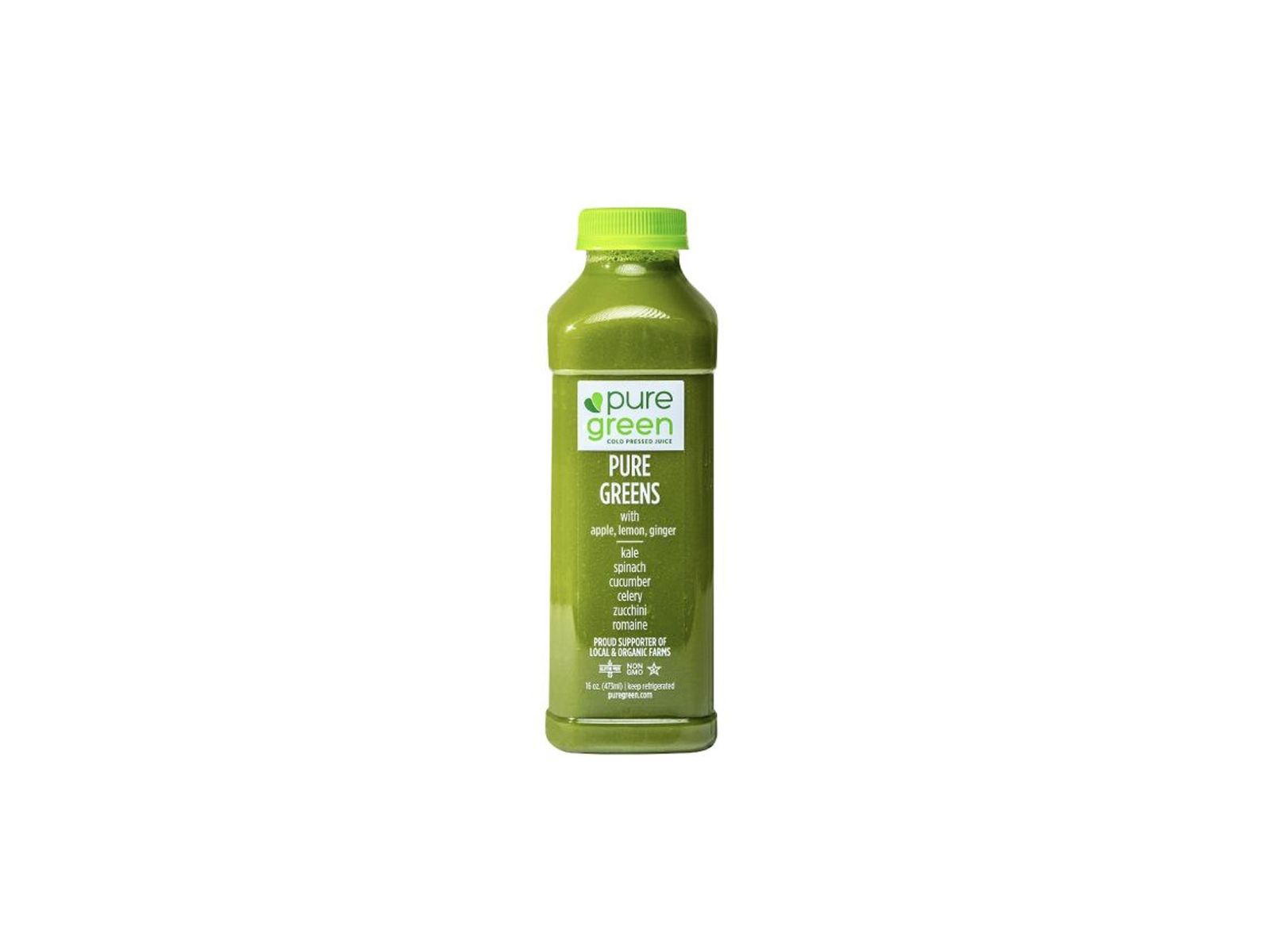 Order Pure Greens Apple + Lemon and Ginger, Cold Pressed Juice (Nutrient Dense) food online from Pure Green store, Brooklyn on bringmethat.com