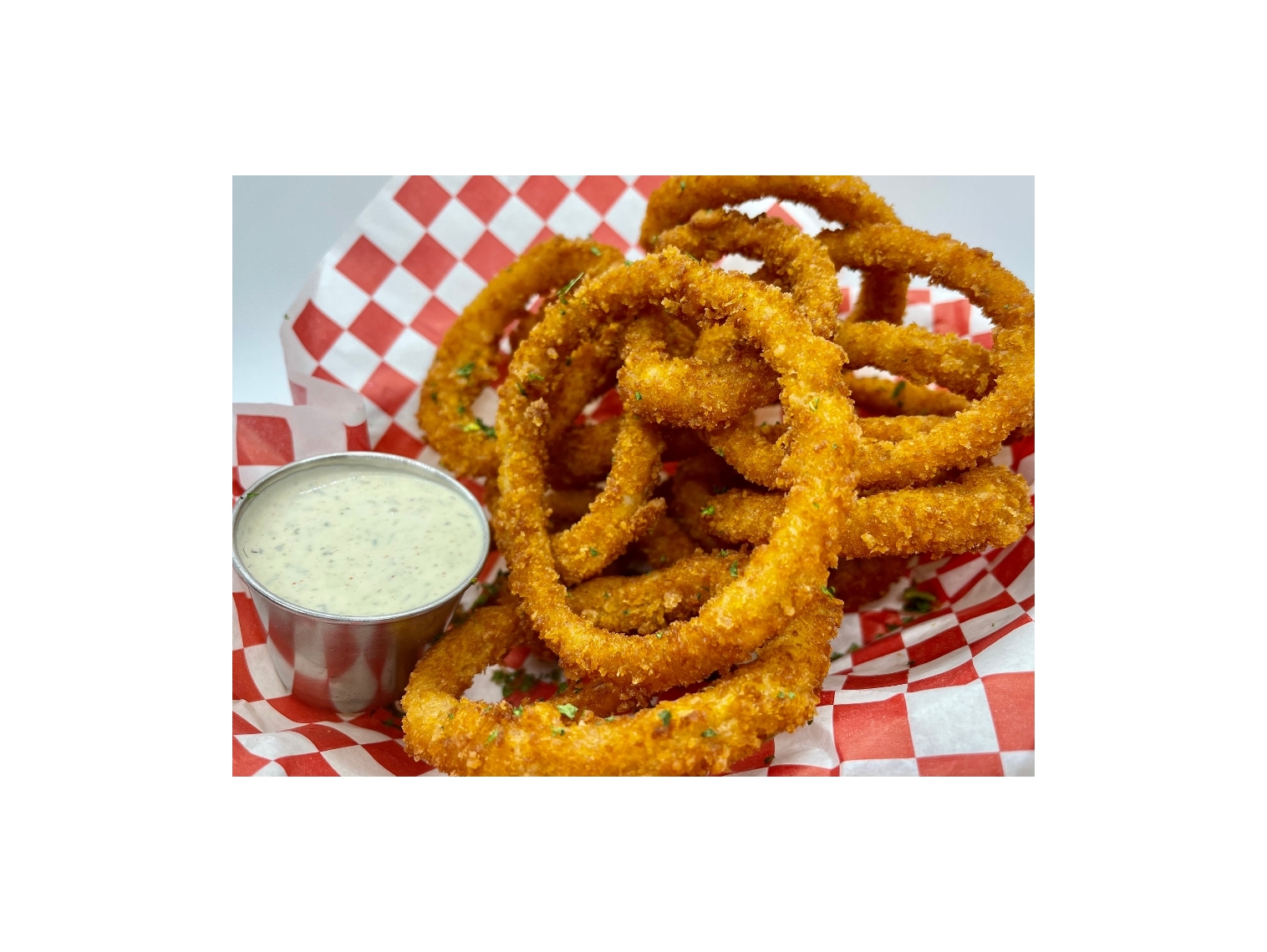 Order Crispy Onion Rings food online from Cask & Trotter store, Seattle on bringmethat.com