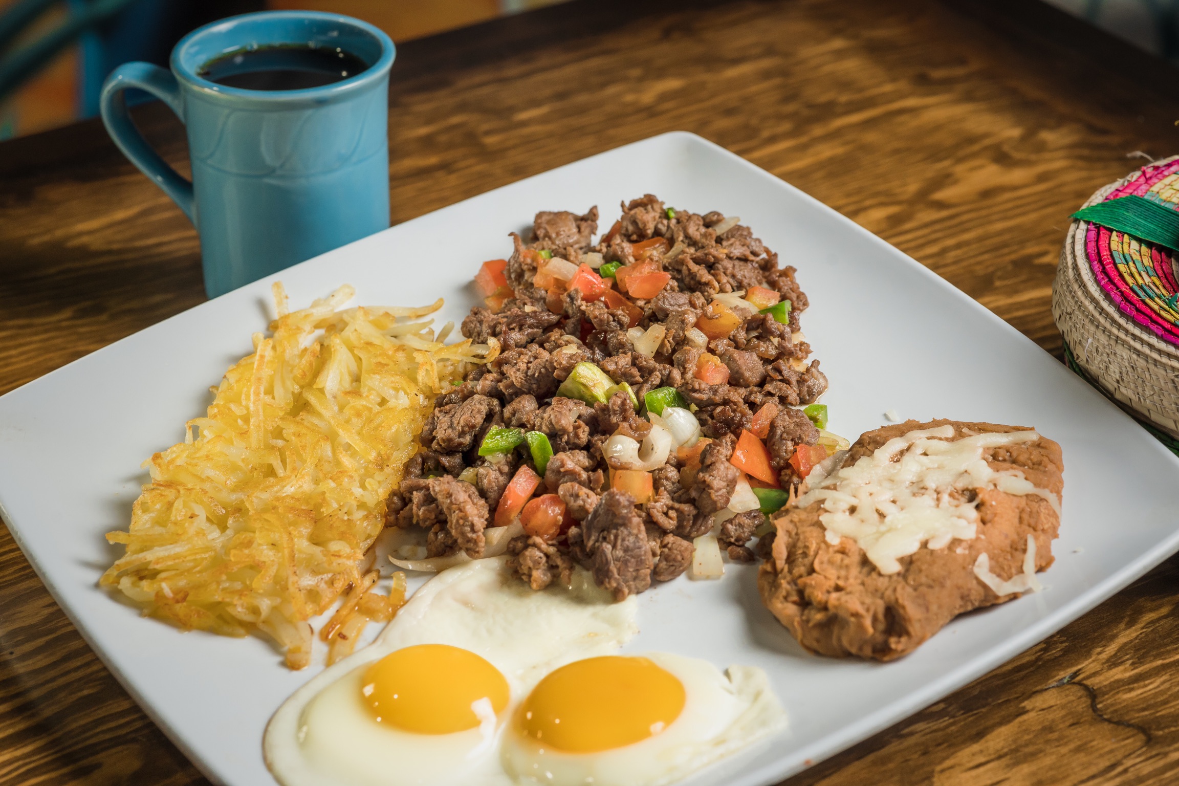 Order Steak Ranchero Breakfast food online from Good Coffee Mexican Kitchen store, El Paso on bringmethat.com