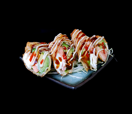 Order Salmon Eggroll Deluxe food online from Hamachi Sushi Express store, La Habra on bringmethat.com