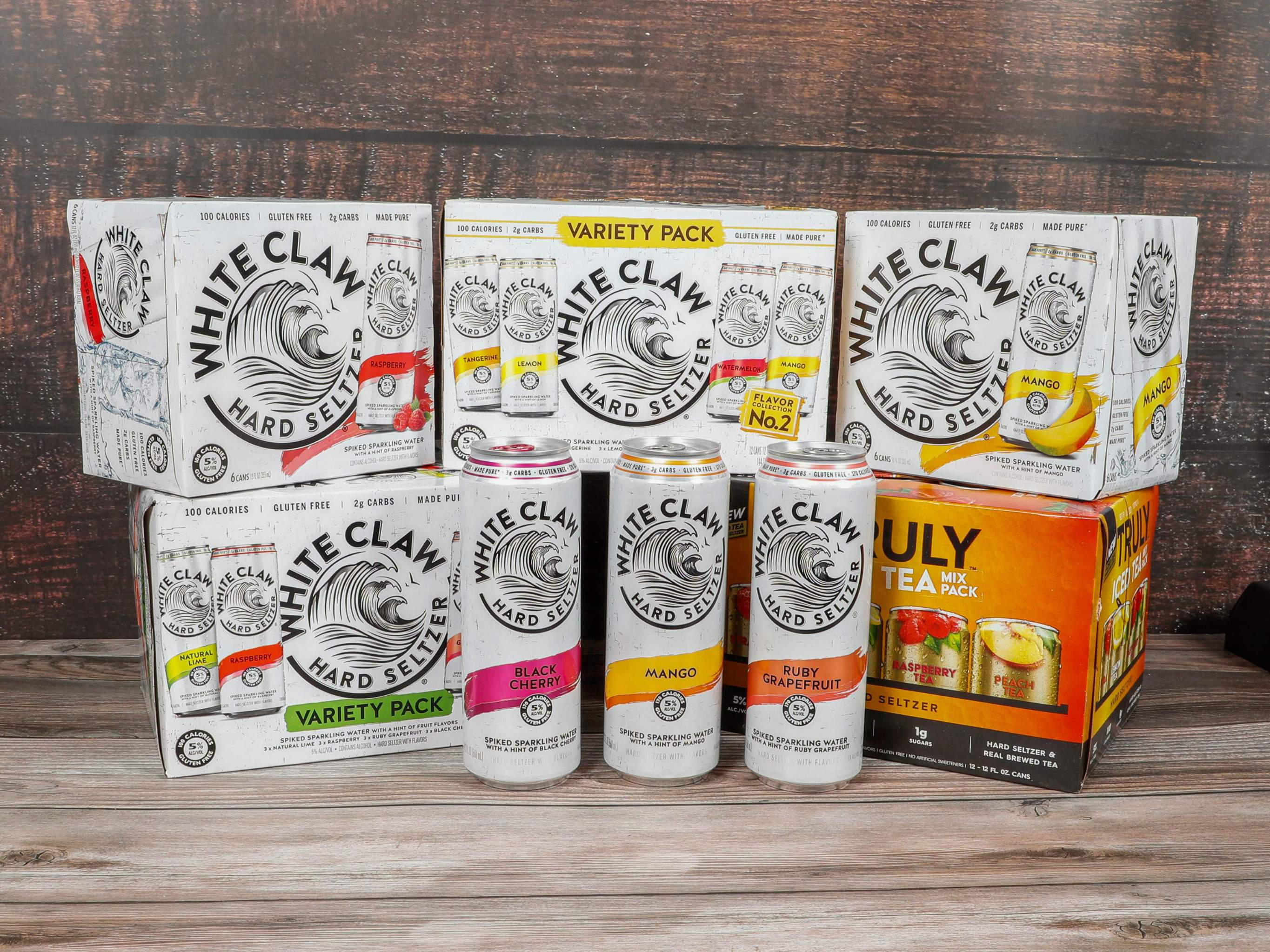 Order White Claw Hard Seltzer Variety Pac food online from The Ice Cream Shop store, Daly City on bringmethat.com