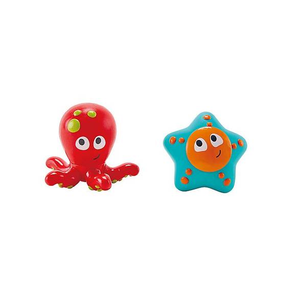 Order Hape 2-Piece Ocean Floor Squirter Bath Toy Set in Red/Blue food online from Buybuy Baby store, West Des Moines on bringmethat.com