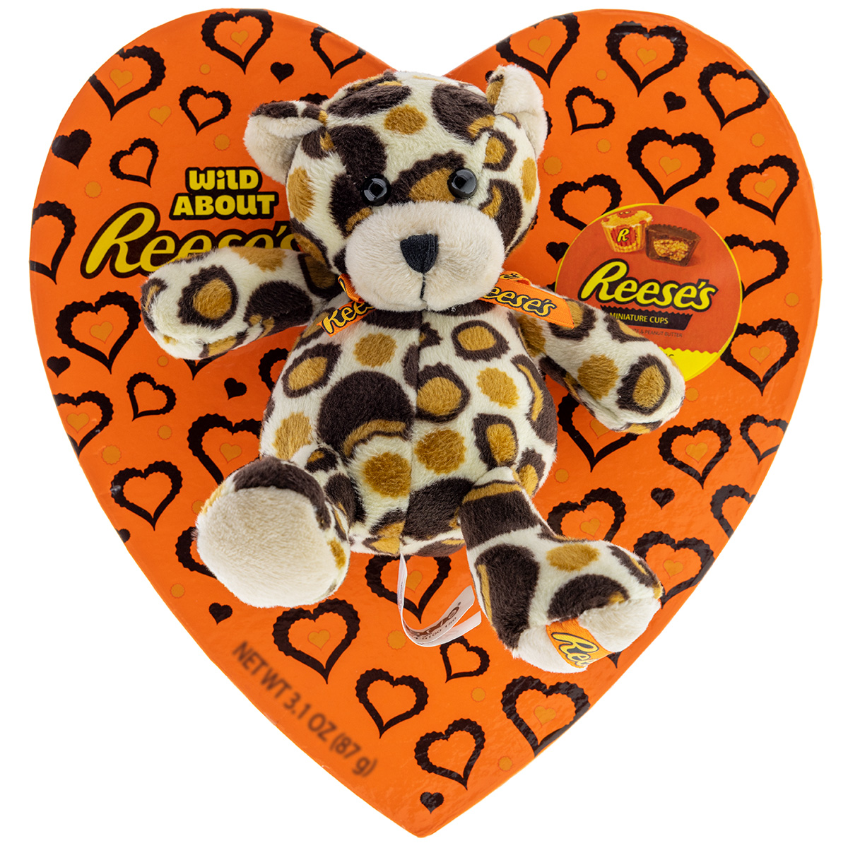 Order Reese's Peanut Butter Cup Miniatures Heart Box with Plush Animal, Assorted - 6.8 oz food online from Rite Aid store, MILLER PLACE on bringmethat.com