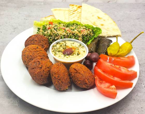 Order Falafel Gyro Platter food online from Anoush Deli store, Vancouver on bringmethat.com