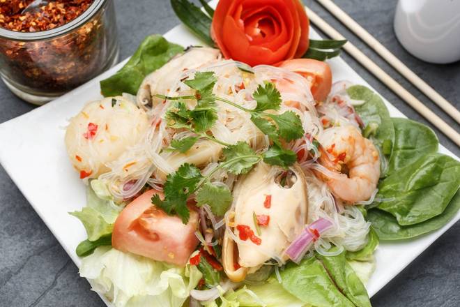 Order Seafood Glass Noodle Salad food online from SukhoThai on Royal St. store, New Orleans on bringmethat.com