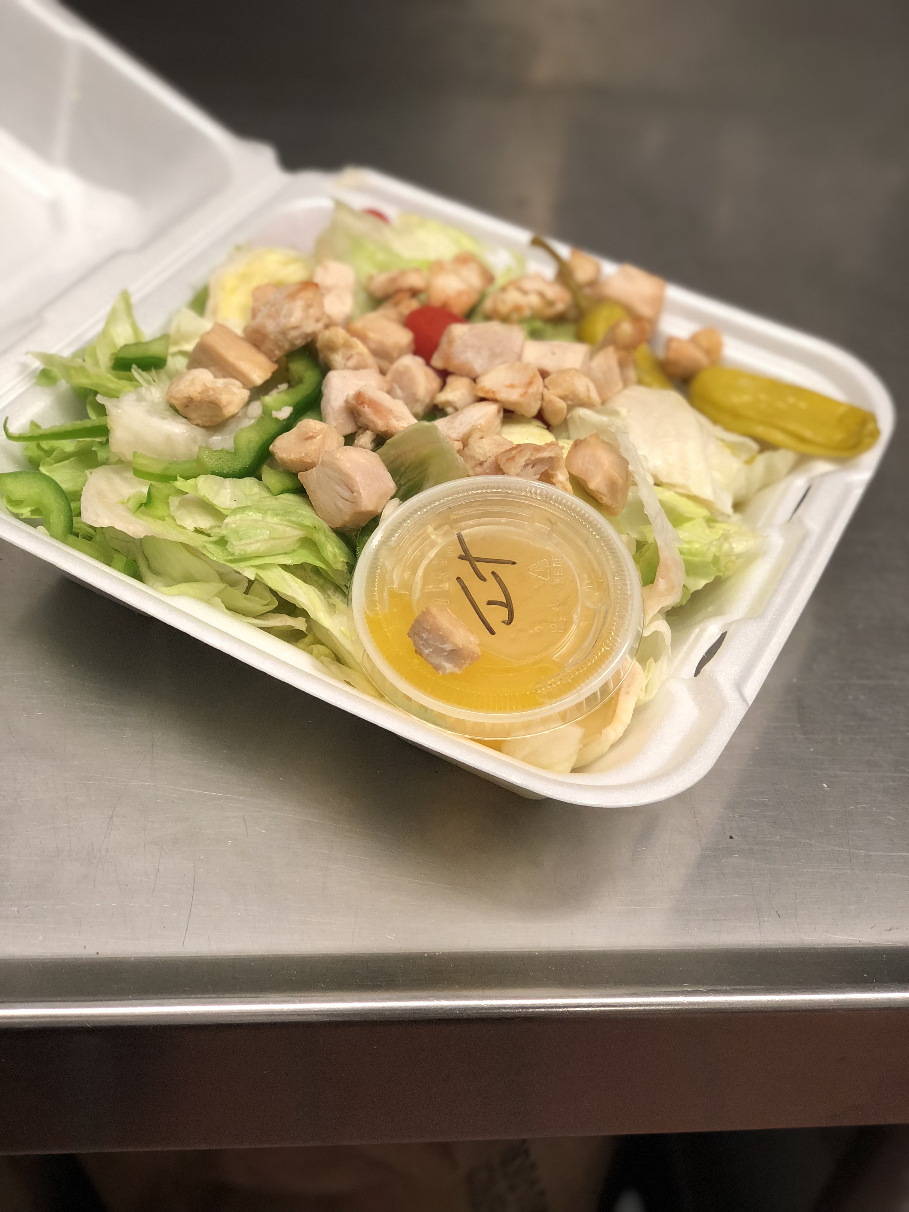 Order Grilled Chicken Salad food online from Ronzio Pizza & Subs store, Warwick on bringmethat.com
