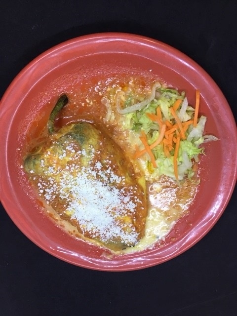 Order (1) Chile Relleno food online from Poco Mexican/American Restaurant, Bar & Comedy Cabaret store, Doylestown on bringmethat.com