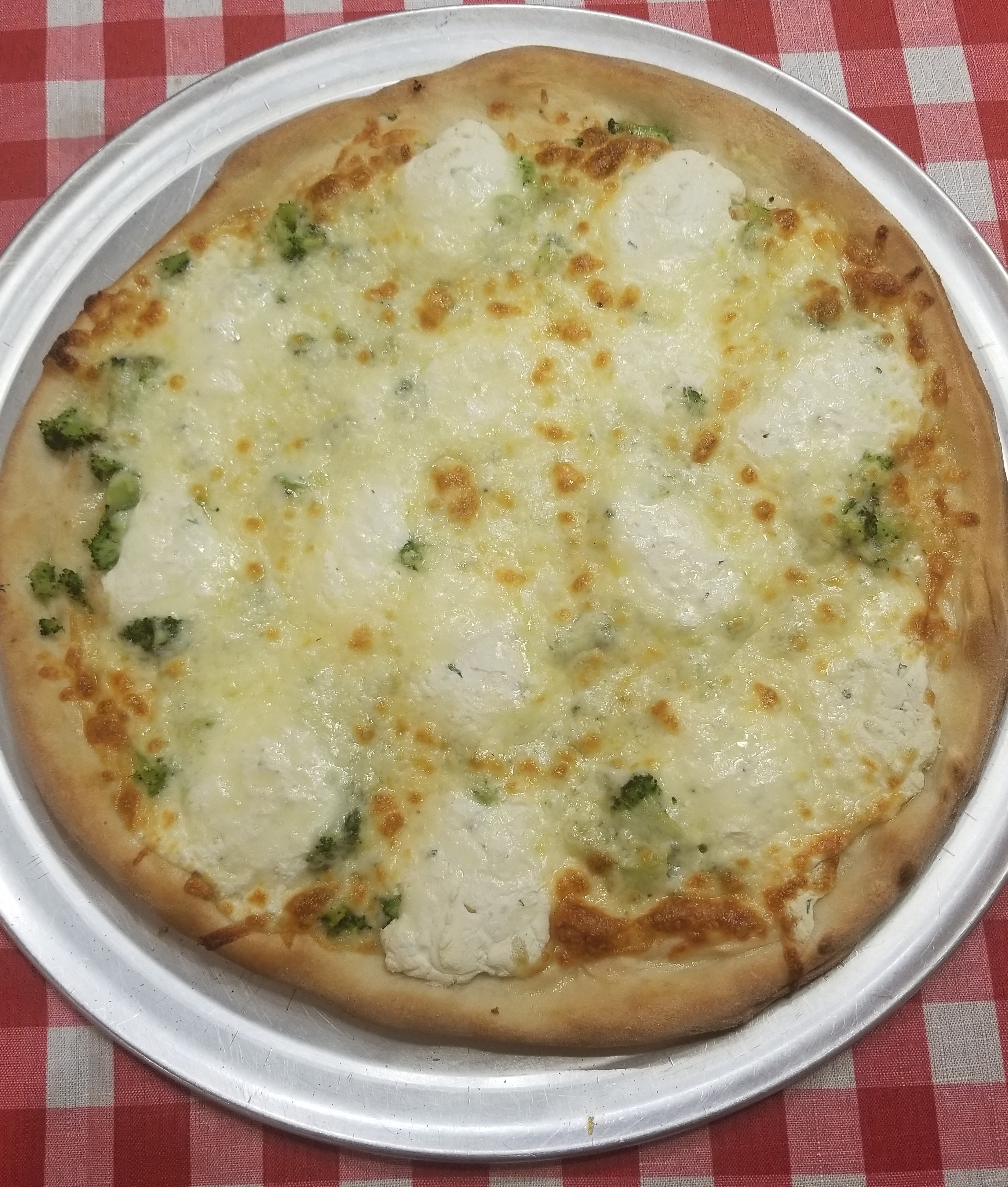 Order White Pizza with Spinach food online from Outta Hand Pizza store, Westfield on bringmethat.com