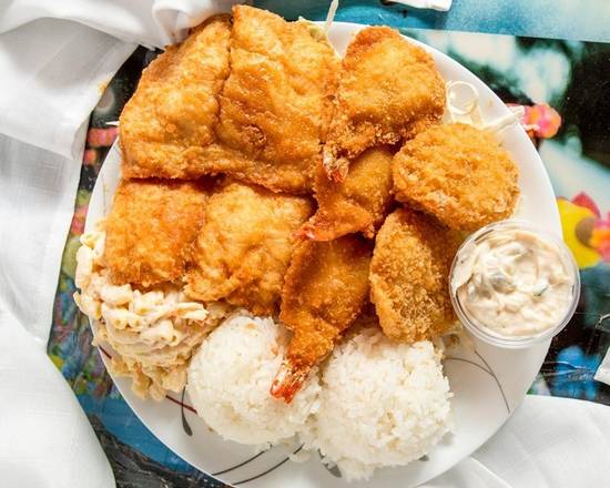 Order Seafood Platter food online from L&L Hawaiian Bbq store, Pleasanton on bringmethat.com