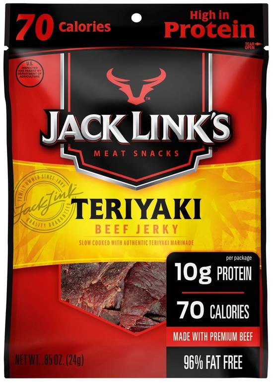Order Jack Link's Teriyaki Beef Jerky - 2.6oz food online from Rocky Liquor store, Claremont on bringmethat.com