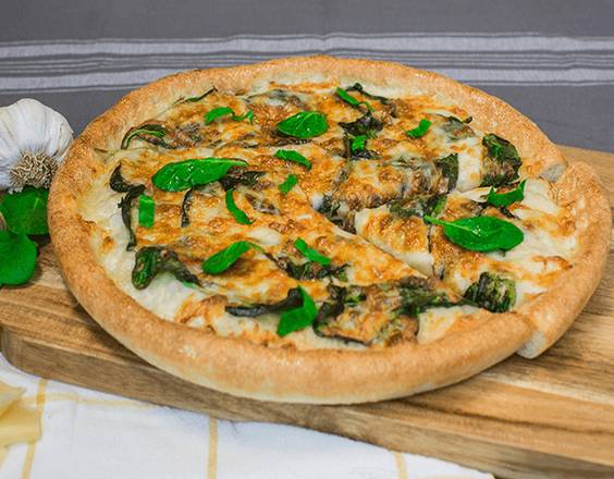 Order Sarpino's Alfredo Spinach Pizza food online from Sarpino's Pizzeria store, Evanston on bringmethat.com