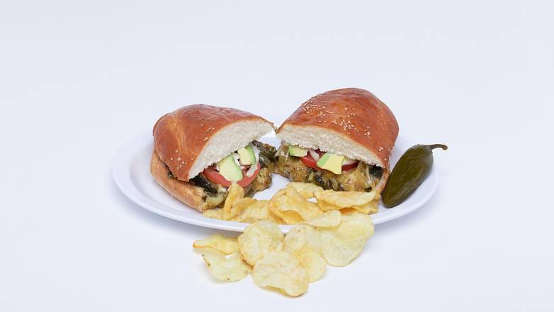 Order TORTA POBLANA food online from La Salsa Verde store, Dallas on bringmethat.com