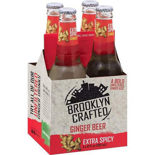 Order Brooklyn Crafted Extra Spicy Ginger Beer (4PK 12 OZ) 119796 food online from Bevmo! store, Chico on bringmethat.com