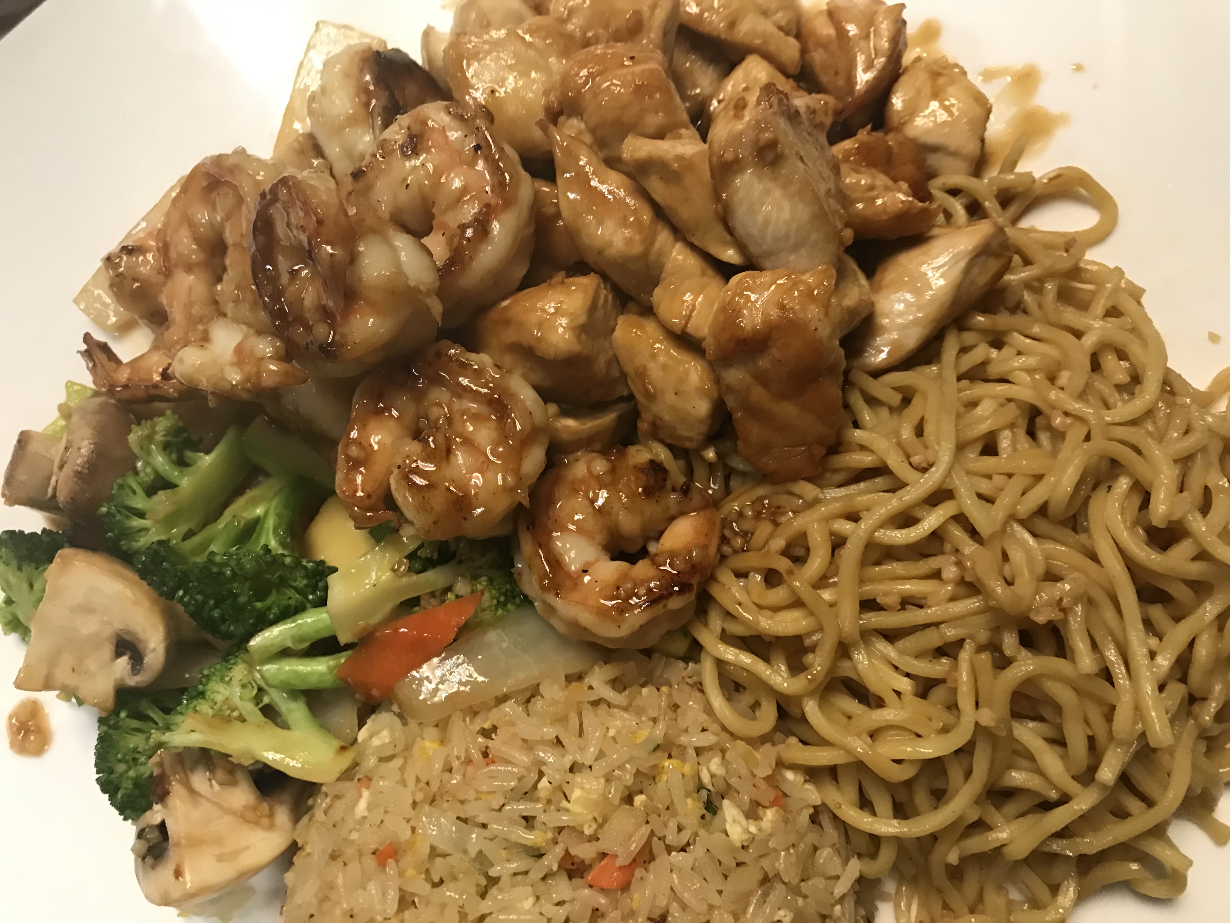 Order 1. Hibachi Chicken and Shrimp Combo food online from Megu Sushi Japanese Cuisine store, Cherry Hill on bringmethat.com