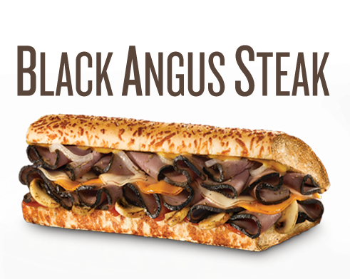 Order Black Angus Steak Sub food online from Quiznos store, Hawthorne on bringmethat.com