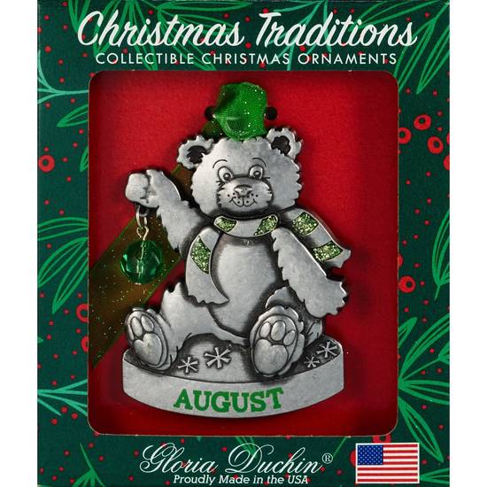 Order Gloria Duchin Christmas Traditions Ornament, Birthstone Teddy Bear, August food online from CVS store, WILLIAMSBURG on bringmethat.com