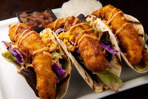 Order Baja Chipotle Fish Tacos food online from Mocha Bleu store, Teaneck on bringmethat.com
