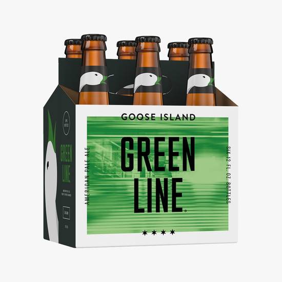 Order Goose Island Green Line Pale Ale 6 bottles | 5% abv food online from Pink Dot store, Santa Clara on bringmethat.com