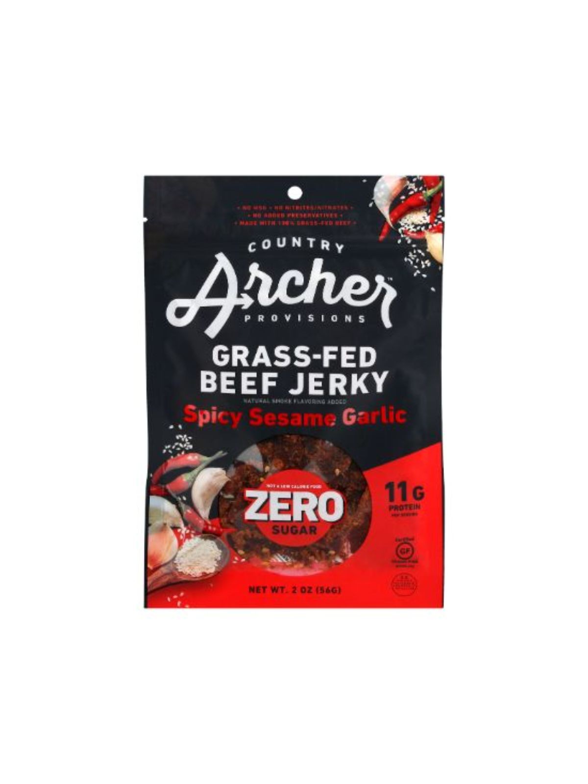 Order Country Archer Spicy Sesame Garlic Beef Jerky (2 oz) food online from Stock-Up Mart store, Marietta on bringmethat.com