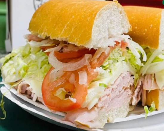 Order Turkey and Cheese Sandwich food online from Little Italy Pizzeria store, Athens on bringmethat.com