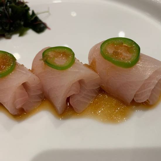 Order Yellowtail Sashimi with Jalapeno	 food online from Katsu-ya store, Studio City on bringmethat.com