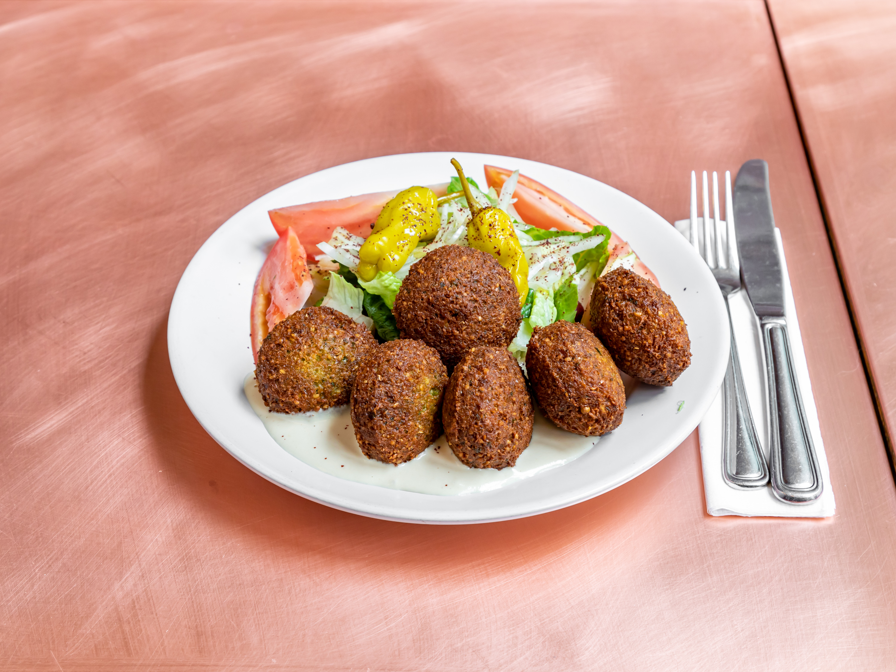 Order Falafel Plate food online from Moustache pitza store, New York on bringmethat.com