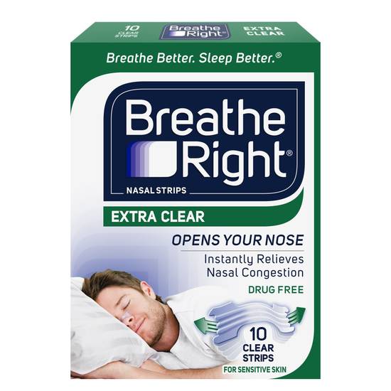 Order Breathe Right Extra Strength Clear Allergy Nasal Strip, 10 CT food online from Cvs store, PROVIDENCE on bringmethat.com
