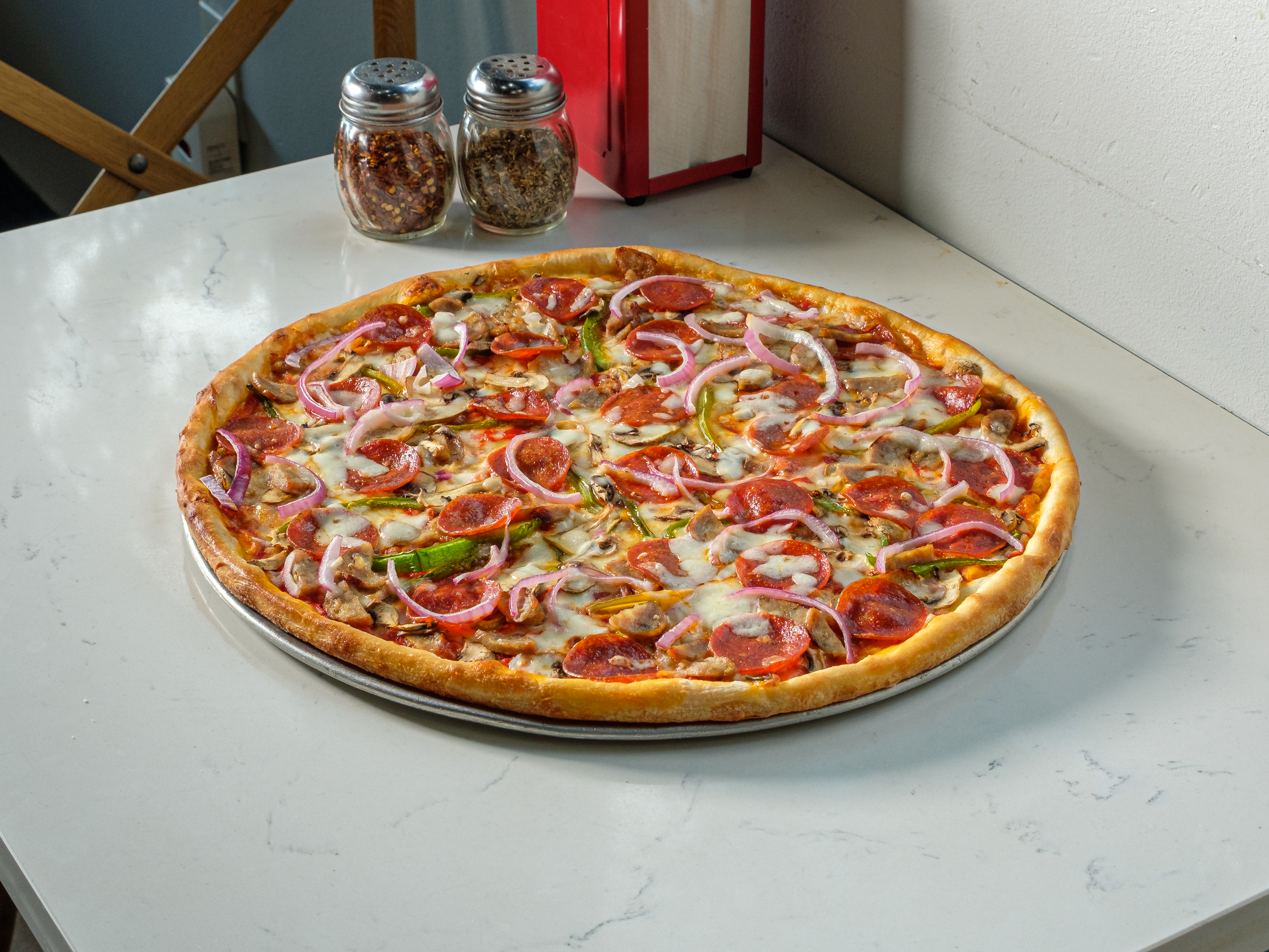 Order Adrian’s Favorite Pizza food online from Romans Pizza House store, Absecon on bringmethat.com
