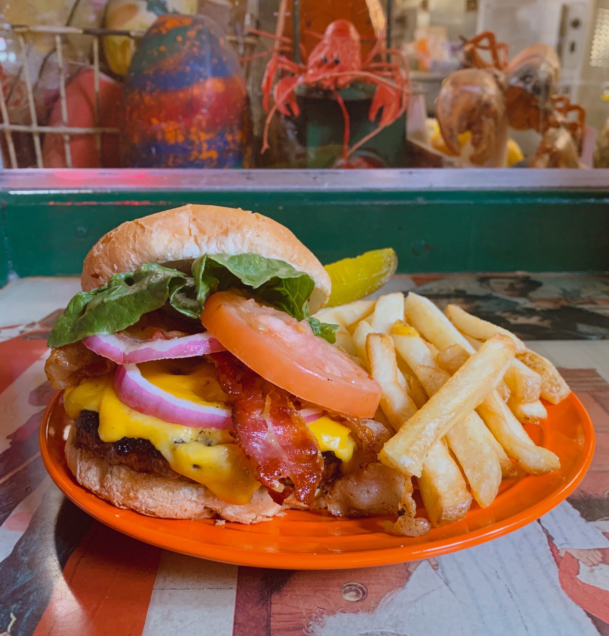 Order Pickle Bill’s Cheeseburger food online from Pickle Bills Lobster House store, Grand River on bringmethat.com