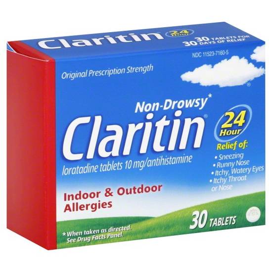 Order Claritin 24 Hour Non-Drowsy Allergy Relief Tablets 10 mg (30 ct) food online from Rite Aid store, PITTSBURGH on bringmethat.com