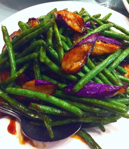 Order Sautéed Baby Eggplant with String Beans food online from Tri Dim Shanghai store, New York on bringmethat.com