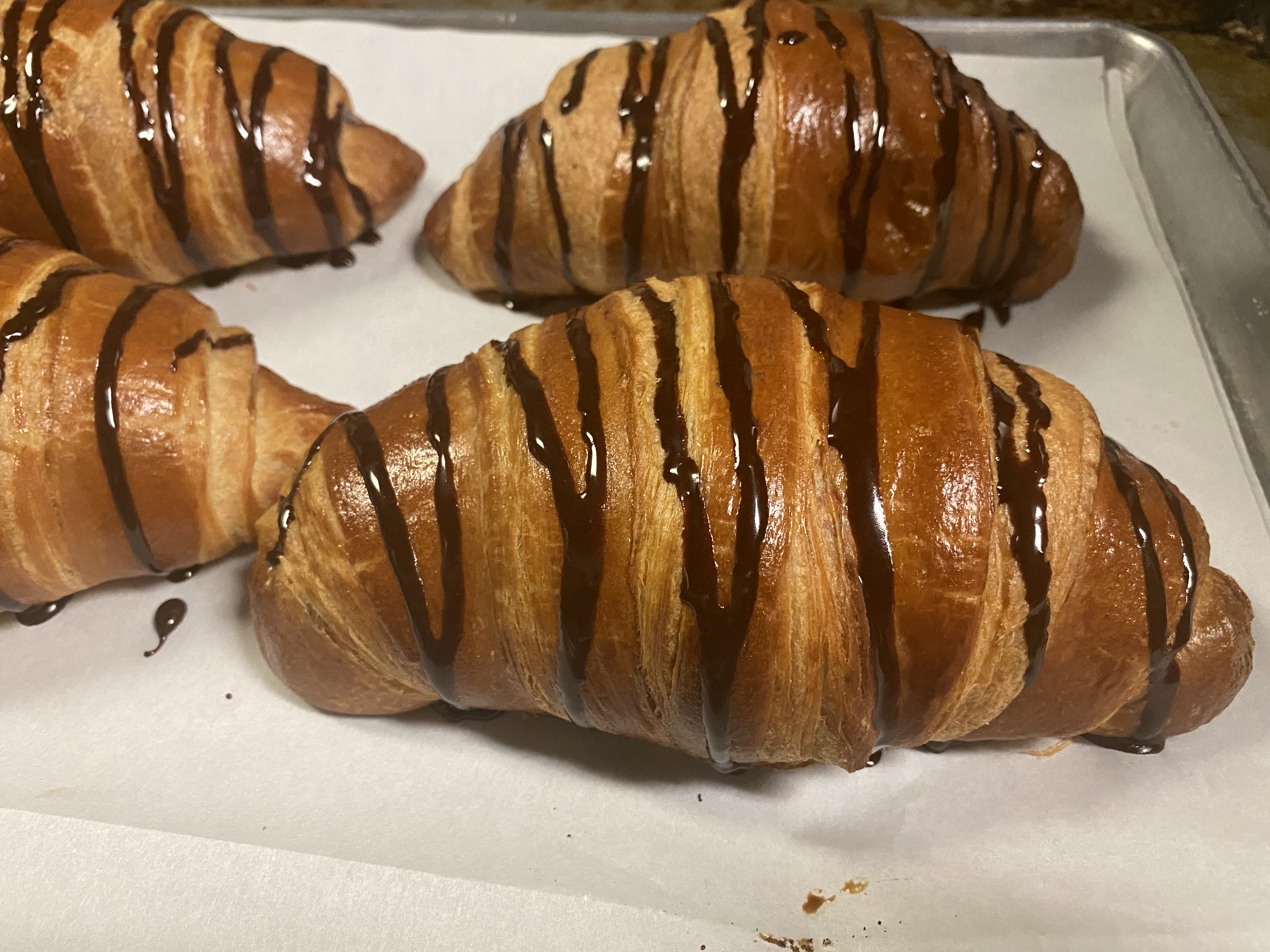 Order Chocolate Croissant  food online from Cristino Bakery store, Goleta on bringmethat.com